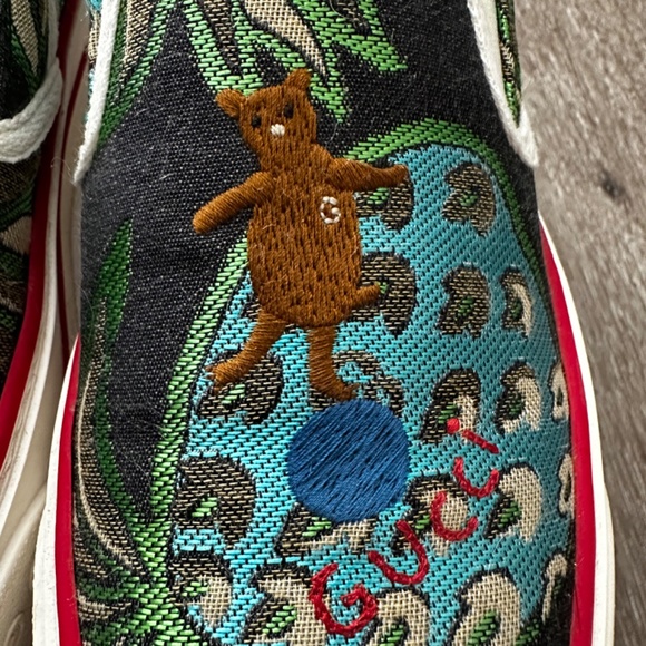 Gucci Multicolor Embroidered Slip-On Sneakers - Picture 3 of 7